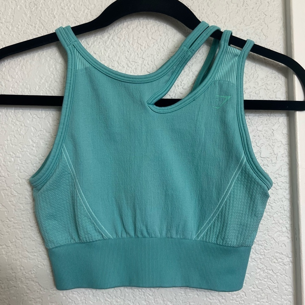Gymshark Mint Blue Ultra Seamless Sports Bra - Picture 2 of 5